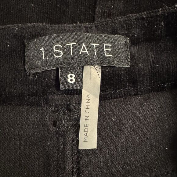 1.State Women's Black Short Full Zip Pencil 2 Pocket Skirt Size 8 NEW WITH TAGS - Picture 5 of 6